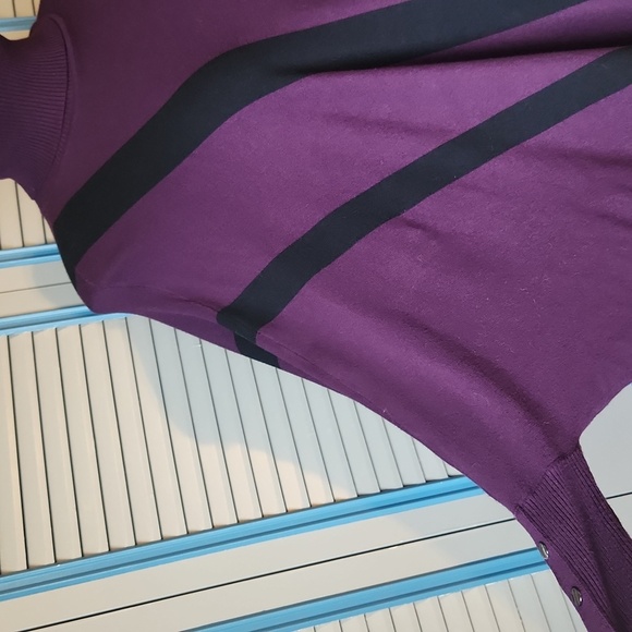 Alfani Women's Purple and Black Turtleneck Sweater - Picture 5 of 11